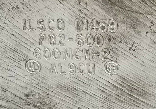 ILSCO D1459 TERMINAL LUG CONNECTOR 600MCM-2 CU-AL PB2-600