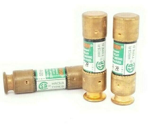 LOT OF 3 NEW COOPER BUSSMANN FRN-R-20 FUSETRON FUSES FRNR20 CLASS RK5
