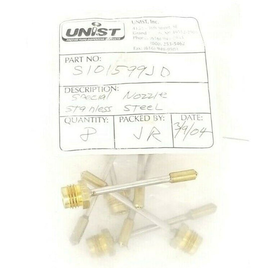 LOT OF 7 NEW UNIST S101599JD STAINLESS STEEL SPECIAL NOZZLES