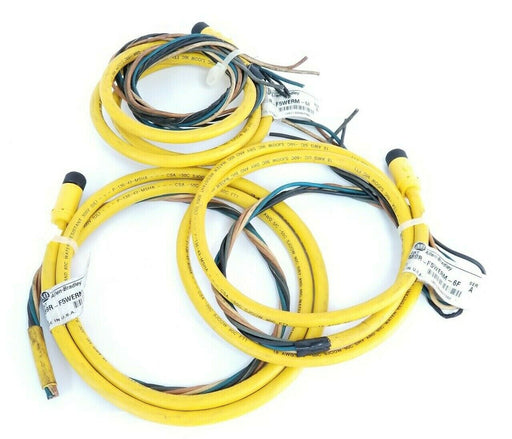 LOT OF 3 ALLEN BRADLEY 889R-F5WERM-6F PATCHCORDS SER. A 4A 250V 889RF5WERM6F