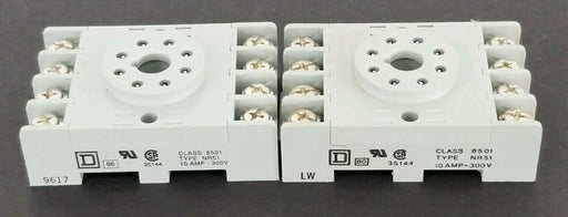 LOT OF 2 NEW SQUARE D 8501-NR51 RELAY SOCKETS 8501NR51, SER. A