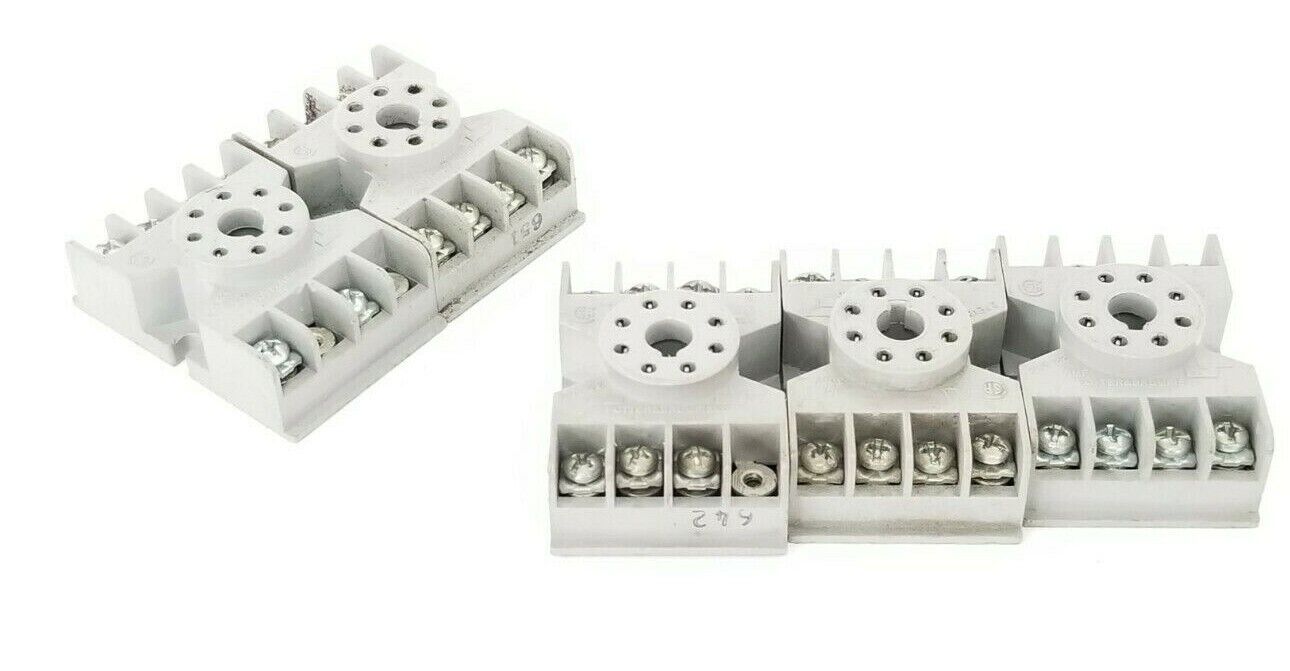LOT OF 5 POTTER & BRUMFIELD 27E122 RELAY SOCKETS 10A 300V