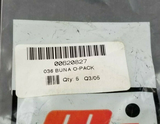 NEW BAG OF 5 MOTION INDUSTRIES 036 BUNA O-RINGS 2-3/8" ID 2-1/2" OD 1/16" W