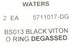 LOT OF 2 NEW WATERS 5711321-DG 12MM X 1.5MM BLACK VITON O-RINGS DEGASSED
