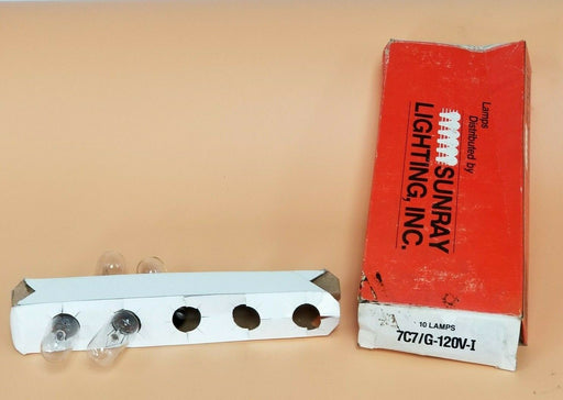 BOX OF 4 NEW SUNRAY LIGHTING 7C7/G-120V-I LAMPS