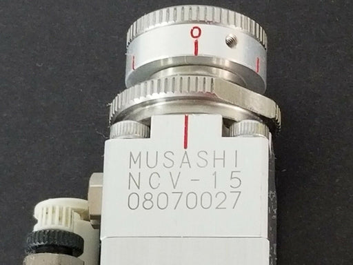 MUSASHI NCV-15 PNEUMATIC NEEDLE CONTROL DISPENSE VALVE 08070027 NCV15