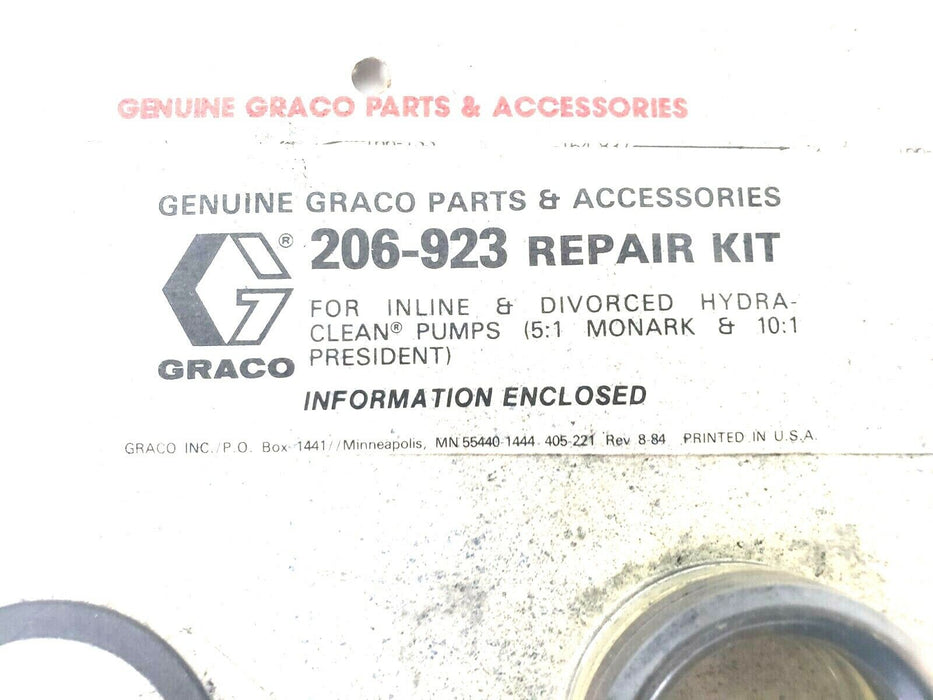 NEW GRACO 206-923 PUMP REPAIR KIT 206923 (INCOMPLETE)