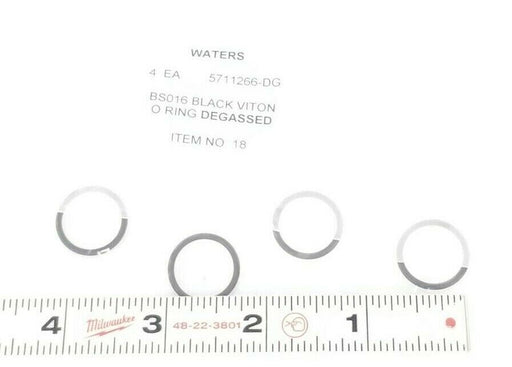 LOT OF 4 NEW WATERS 5711266-DG O-RINGS DEGASSED BS016 BLACK VITON