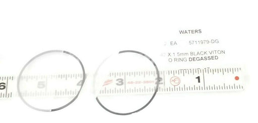 LOT OF 2 NEW WATERS 5711979-DG 42X1.56MM BLACK VITON O-RINGS DEGASSED