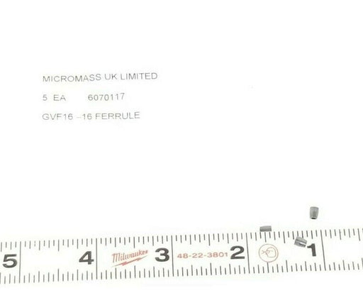 LOT OF 3 NEW MICROMASS GVF16-16 FERRULES GVF1616, 6070117