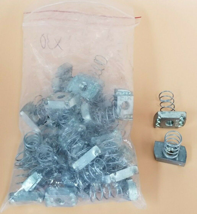 LOT OF 30 NEW COOPER B-LINE SPRING NUTS, 3/8"
