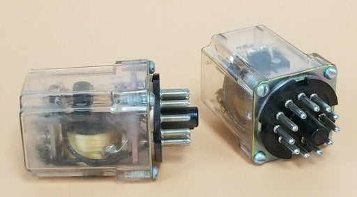 LOT OF 2 POTTER & BRUMFIELD KRP14DN RELAYS 906 3 PDT, 10A. 24VDC, KRP14DN24VDC