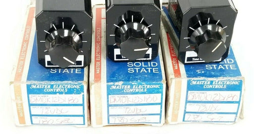 LOT OF 3 MEC MASTER ELECTRONIC CONTROLS DMOK12D180B TIME DELAY RELAYS 12VDC