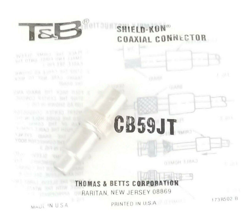 NEW T&B CB59JT SHIELD-KON COAXIAL CONNECTOR