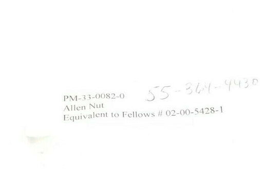 LOT OF 2 NEW GENERIC PM-33-0082-0 ALLEN NUTS EQUIVALENT TO FELLOWS 02-00-5428-1