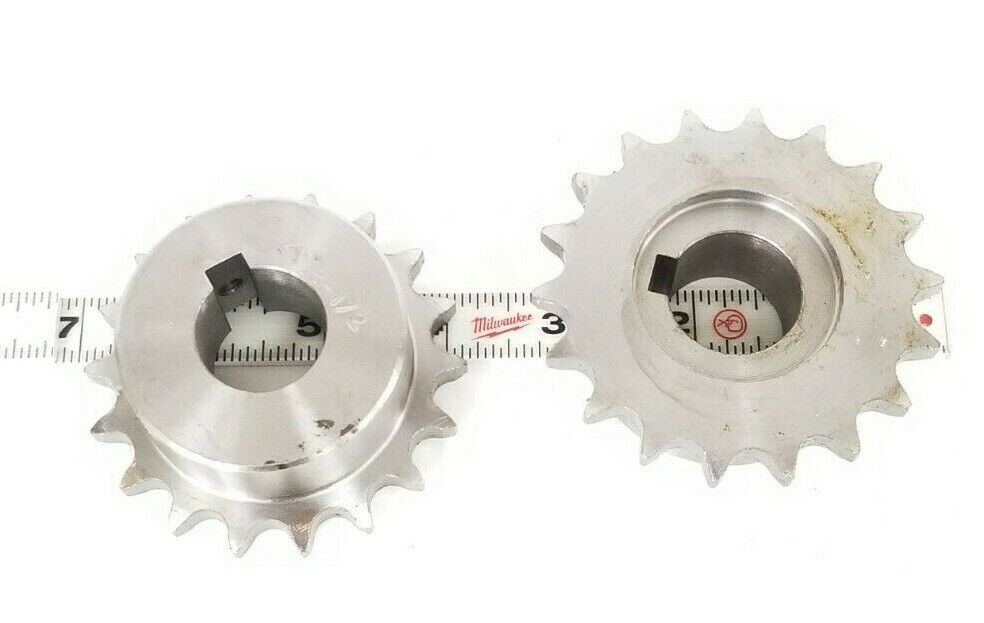 LOT OF 2 AVE INDUSTRIES Z\18-1/2 SPROCKETS 18-TOOTH 1'' IN. KEYED BORE Z1812