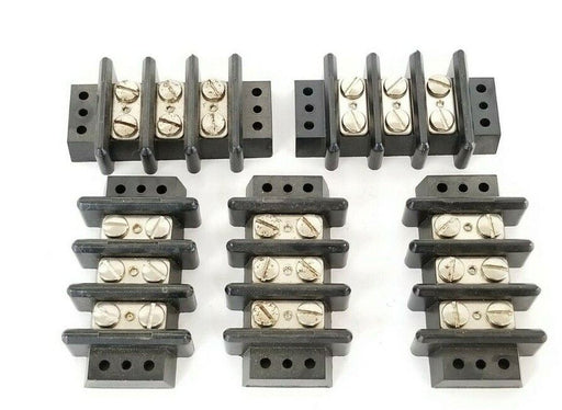 LOT OF 5 WALDOM / CINCH TERMINAL BLOCKS 6-TERMINAL 2-ROW