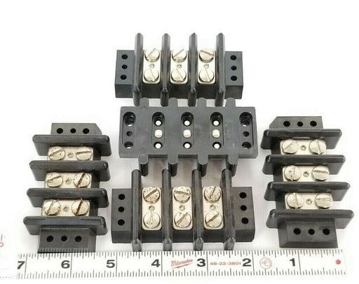 LOT OF 5 WALDOM / CINCH TERMINAL BLOCKS 6-TERMINAL 2-ROW