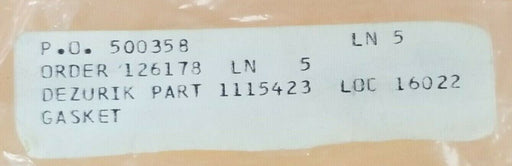 LOT OF 5 NEW DEZURIK 1115423 GASKETS