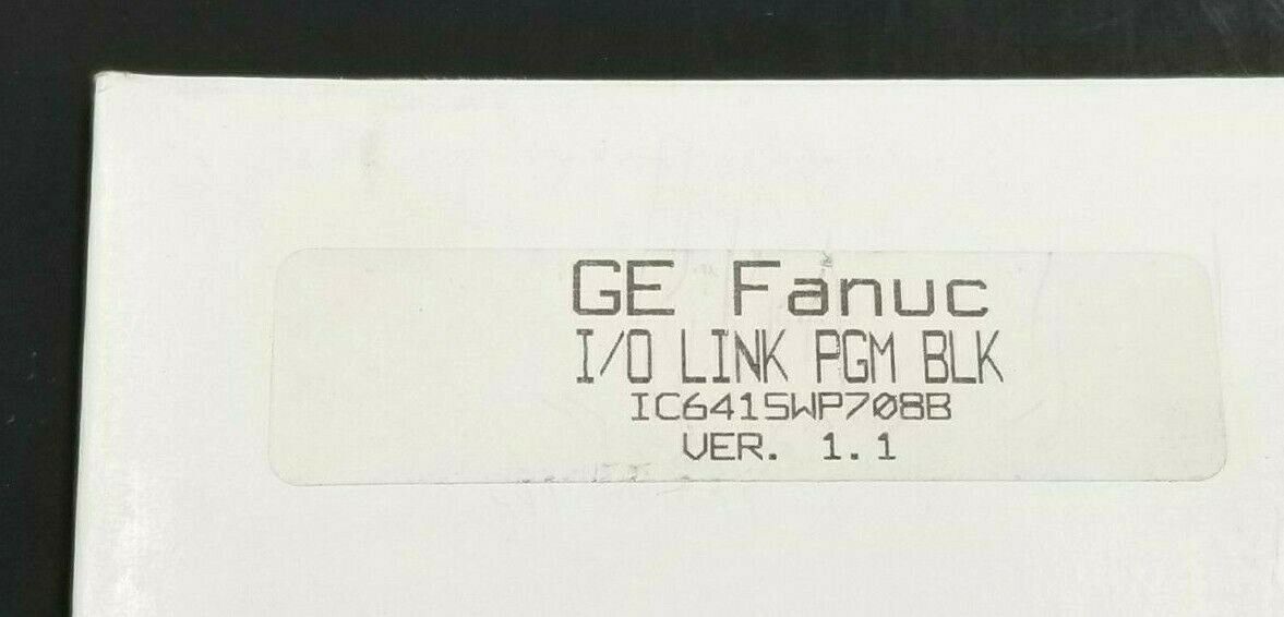 NEW SEALED GE FANUC IC641SWP708B I/O LINK PGM BLK VER. 1.1 90-70 IC641SWP708