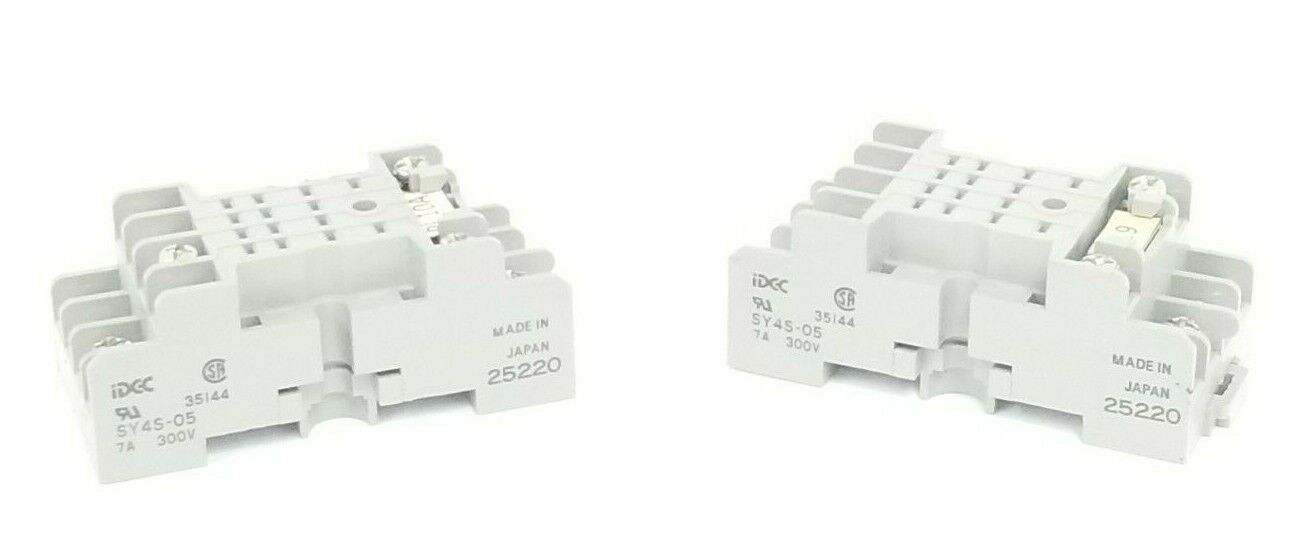 LOT OF 2 IDEC SY4S-05 RELAY SOCKET BASES 35144 7A 300V 25220 SY4S05