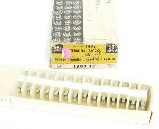LOT OF 14 NIB ALLEN BRADLEY 1492-F4 PUSH-ON TERMINALS SER. A #18 WIRE & SMALLER