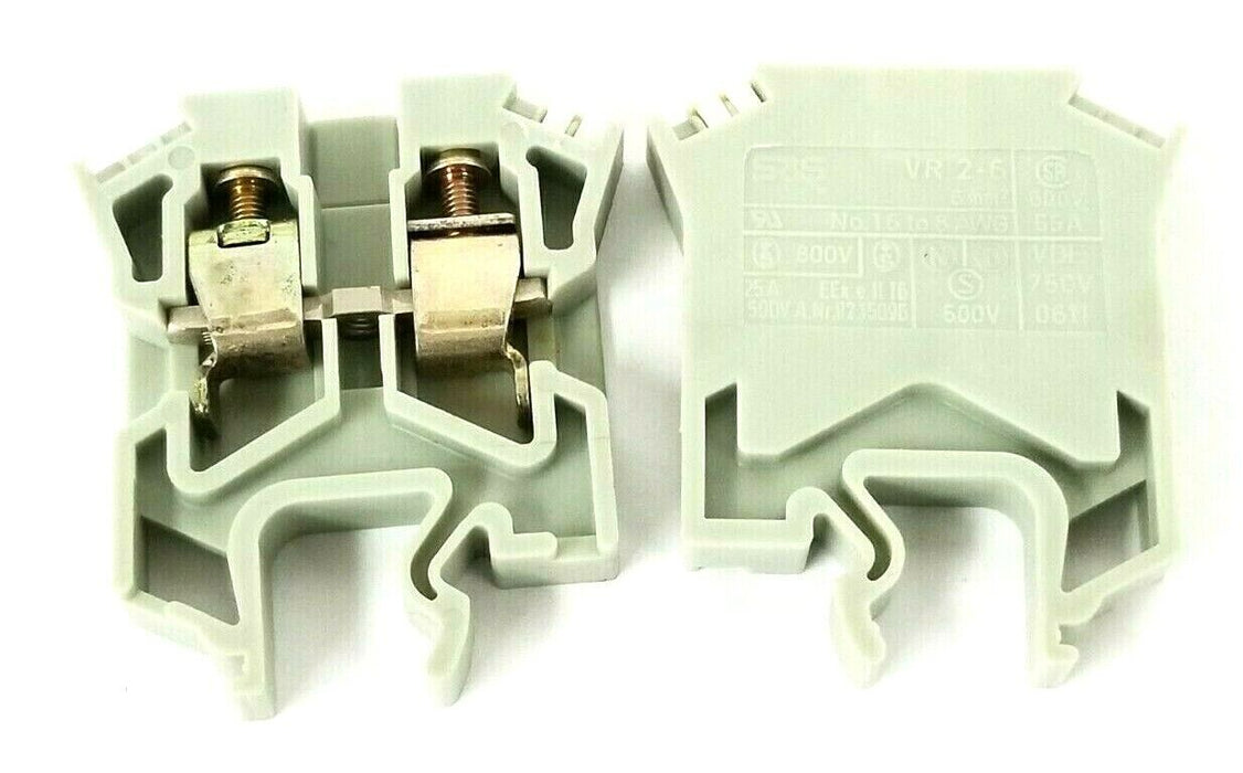 LOT OF 12 SPRECHER & SCHUH VR 2-6 TERMINAL BLOCKS 16-8AWG 600V 55A