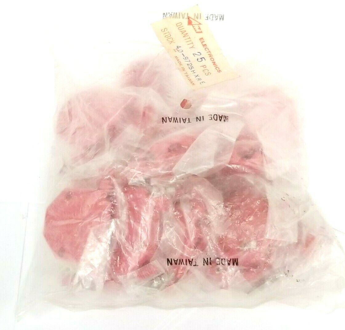 LOT OF 16 NEW IN BAG AIM ELECTRONICS 40-9725HXRE SUB CONNECTORS 25-PIN RED