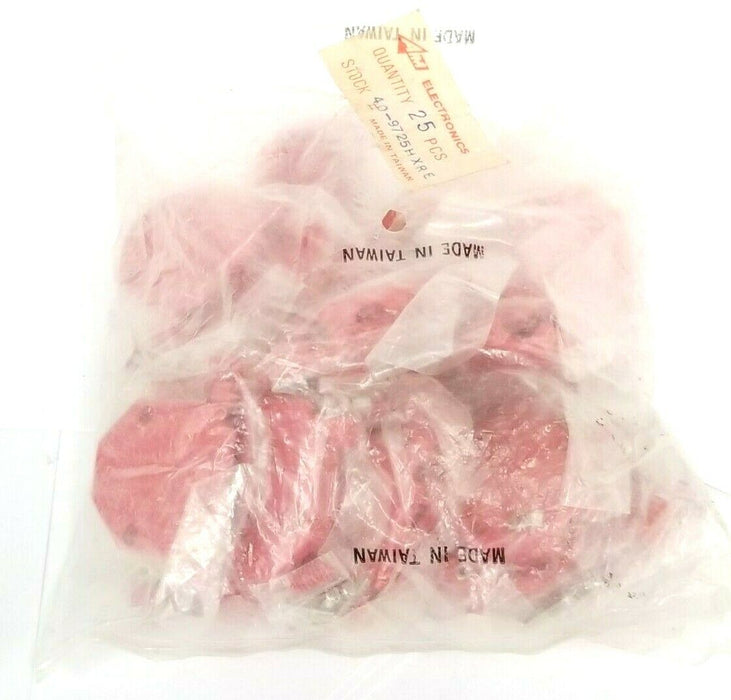 LOT OF 16 NEW IN BAG AIM ELECTRONICS 40-9725HXRE SUB CONNECTORS 25-PIN RED