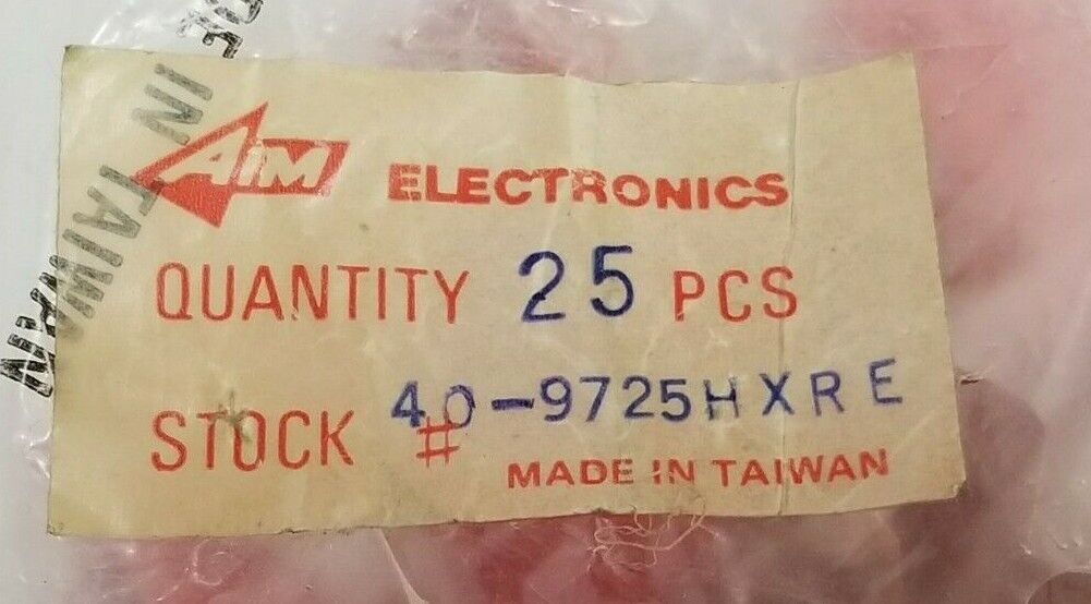 LOT OF 16 NEW IN BAG AIM ELECTRONICS 40-9725HXRE SUB CONNECTORS 25-PIN RED