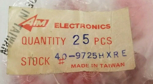 LOT OF 16 NEW IN BAG AIM ELECTRONICS 40-9725HXRE SUB CONNECTORS 25-PIN RED