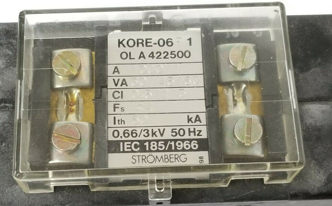 NIB ABB / STROMBERG KORE-06F1 CURRENT TRANSFORMER 1000:1 30/45/60VA 60KA 422500