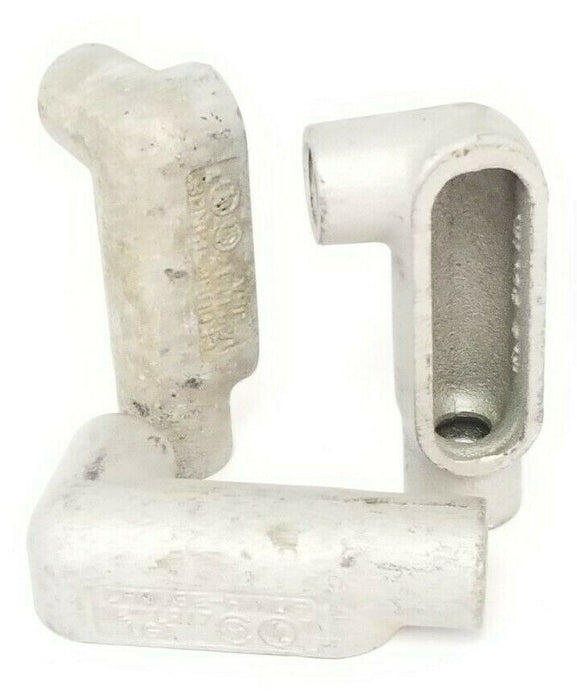 LOT OF 3 CROUSE-HINDS LR17 CONDUIT BODIES 1/2'' 4.0 CU. IN.