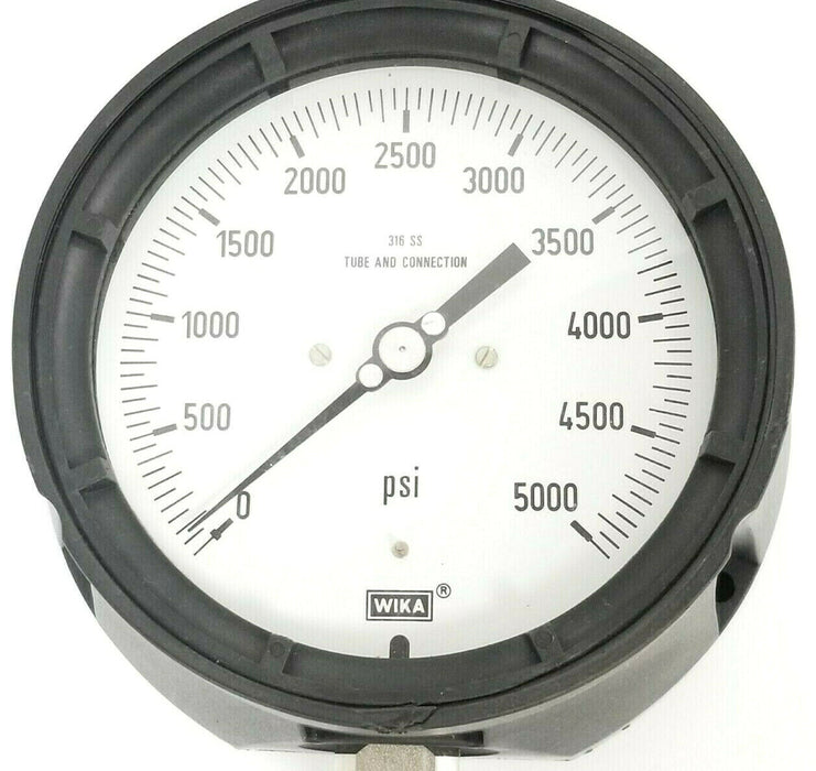 LOT OF 2 WIKA 4334567 PROCESS PRESSURE GAUGE 0-5000 PSI 4-1/2'' DIAL 1/2'' IN.