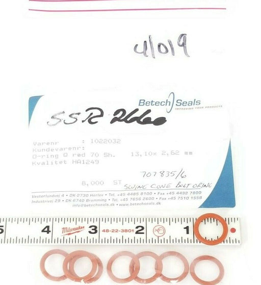 LOT OF 8 NEW BETECH SEALS 1022032 O-RINGS 13.10X2.62MM