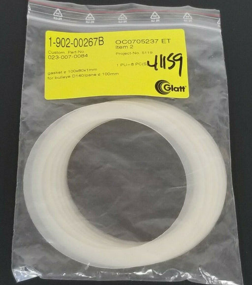 LOT OF 8 NEW GLATT 1-902-00267B GASKETS 100X80X1MM