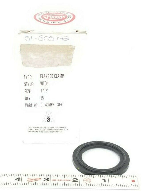 BOX OF 25 NEW PURESERVE SYSTEMS A3 0-40MPF-SFY FLANGED CLAMPS VITON 1-1/2''