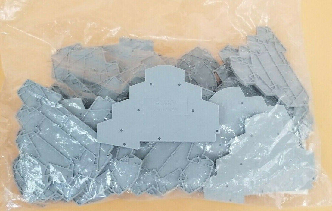LOT OF 42 NEW PHOENIX CONTACT D-ST 2,5-PE/3L TERMINAL BLOCK END CAPS 3036673