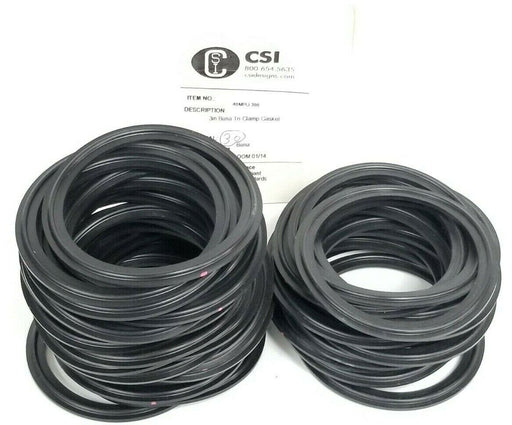 LOT OF 48 NEW CSI DESIGNS 40MPU-300 3" BUNA TRI-CLAMP GASKETS 40MPU300