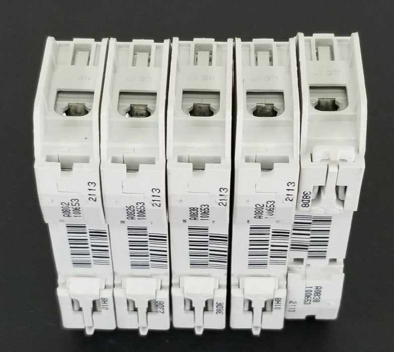 LOT OF 5 MERLIN GERIN CAT. NO. 60104 MULTI9 C60 CIRCUIT BREAKERS C3A 240V/60V