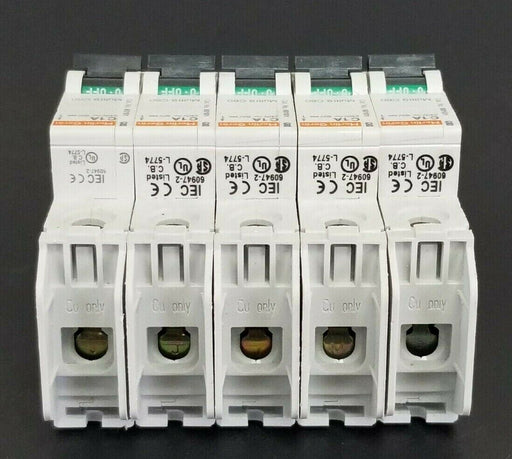 LOT OF 5 MERLIN GERIN CAT. NO. 60101 MULTI9 C60 CIRCUIT BREAKERS C1A 240V-60V