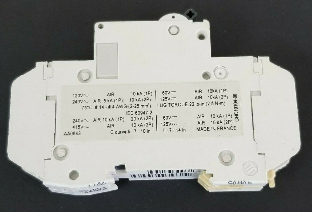 LOT OF 5 MERLIN GERIN CAT. NO. 60101 MULTI9 C60 CIRCUIT BREAKERS C1A 240V-60V