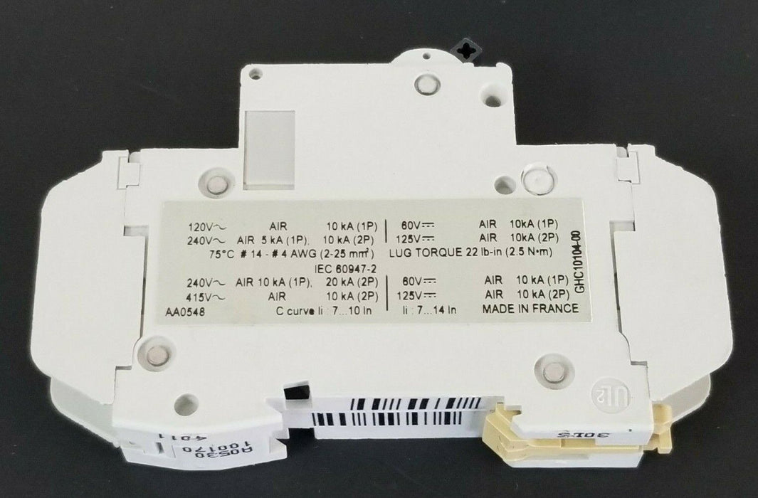 LOT OF 4 MERLIN GERIN CAT. NO. 60109 MULTI9 C60 CIRCUIT BREAKERS C8A 240V/60V