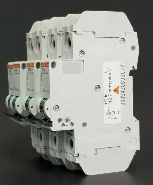 LOT OF 4 MERLIN GERIN CAT. NO. 60107 MULTI9 C60 CIRCUIT BREAKERS C6A 240V/60V