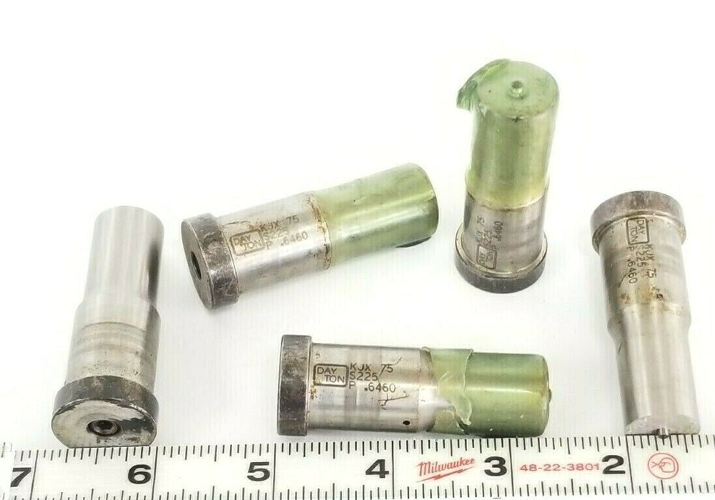 LOT OF 5 NEW DAYTON KJX-75 STRAIGHT DIE PUNCHES S225 P .6460 KJX75 2-3/8'' IN