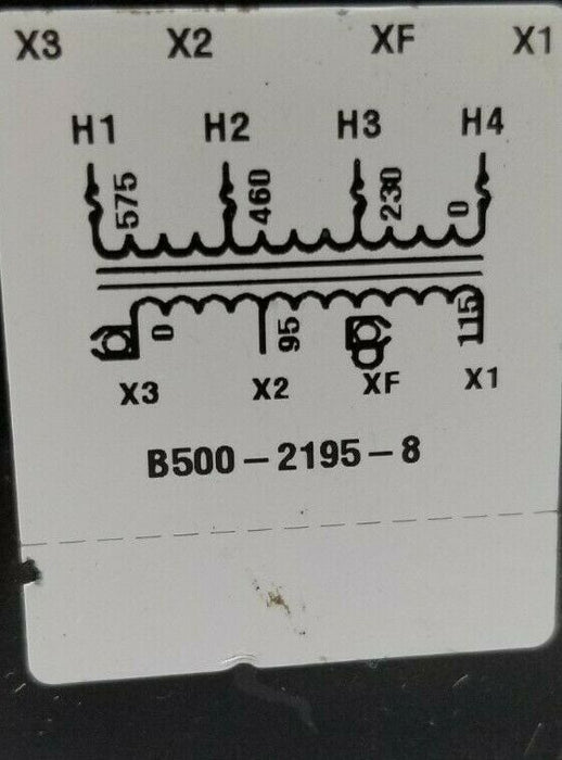 CUTLER HAMMER C0500E3CFB CONTROL TRANSFORMER 500VA 50/60HZ B500-2195-8