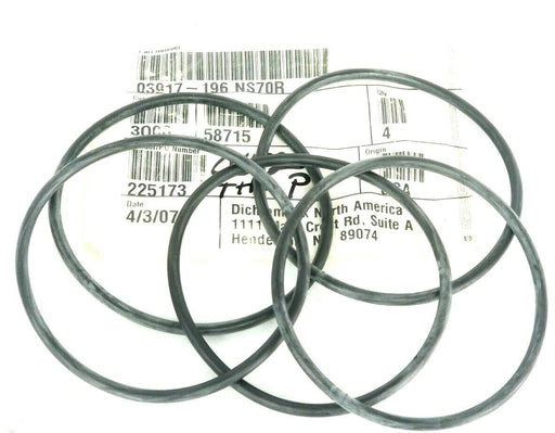LOT OF 5 NEW GENERIC 03917-196 NS70R O-RINGS 4'' IN. ID. 4-3/8'' IN. OD. 225173