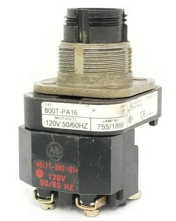 ALLEN BRADLEY 800T-PA16 PUSHBUTTON 800TPA16 SER. T 40171-002-01, 120V