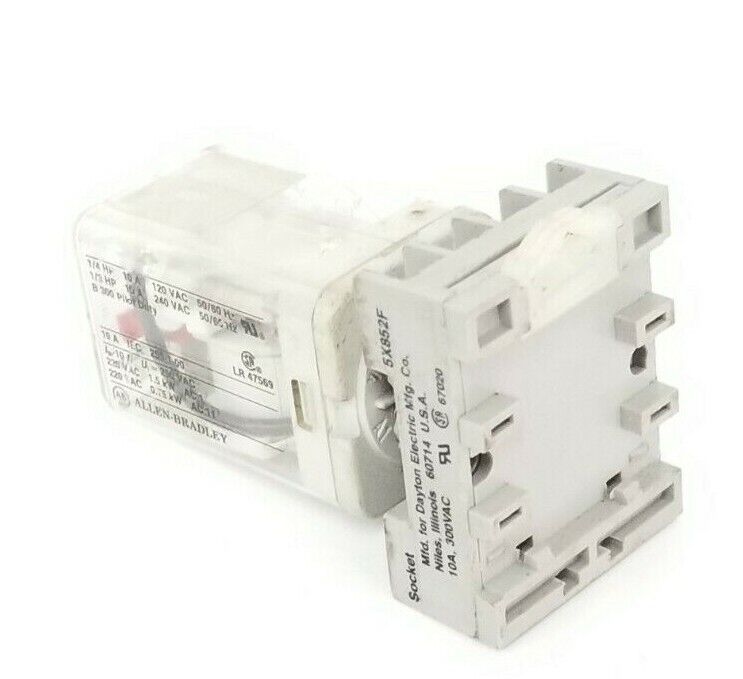 ALLEN BRADLEY 700-HA32Z24 CONTROL RELAY SER. A 24VDC W/ 5X852F RELAY SOCKET