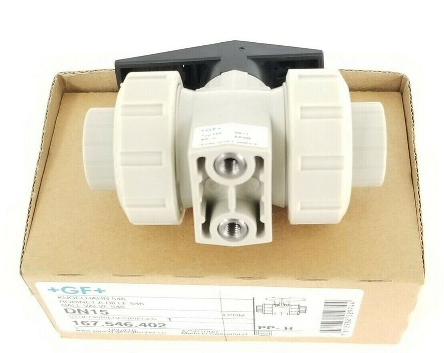 NIB GF FISCHER SIGNET 167.546.402 FUSION BALL VALVE DN15 PP-H D20DN15